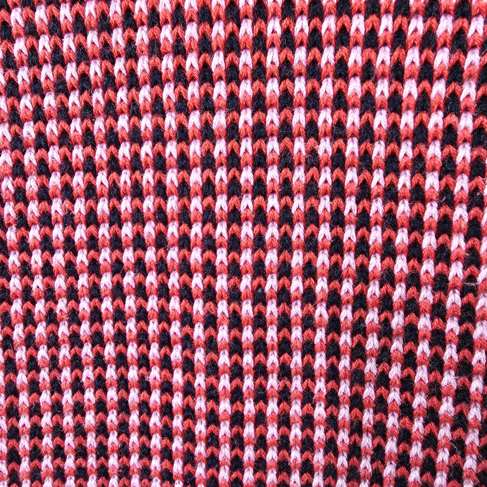 Coach Tricolor Tuckstitch Scarf Wool Blend Rectangular Chunky Knit Wrap F85218 - Picture 2 of 6